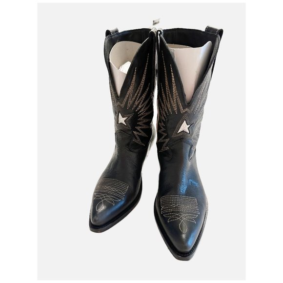 GOLDEN GOOSE Black Wish Star boots Sz 7 - Picture 2 of 9
